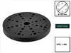 A black circular interface pad with multiple holes, shown on a white background with product information graphics on the right. Produktbild-Vorschau