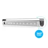 A product shot of an LED light bar with a white background, highlighting its rotation feature. Produktbild-Vorschau