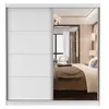 Armoire à portes coulissantes Armoire 203cm blanc/blanc mat Voir les images du produit 3