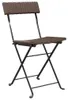 vidaXL Klapstoelen, 2 stuks, bruin, van polyrotan en staal Productafbeelding-voorbeeld 3