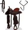 vidaXL Western-Sattel, Halfter & Brustblatt Echtleder 16" Produktbild-Vorschau 1