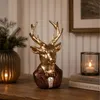 Deko Büste Hirsch im Anzug H. 25cm kupfer gold aus Produktbild-Vorschau 4