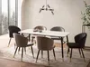 FineBuy Esszimmertisch Weiß 180 cm Esstisch in Marmor-Optik Produktbild-Vorschau 2