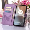 Moto G32 Pouzdro, Motýlí Reliéf Flip Kožené Pouzdro s Náhled obrázku produktu 4