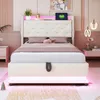 A bedroom scene featuring a bed with LED lighting. Anteprima dell’immagine prodotto