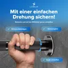 Gardinenstange ohne bohren [schwarz, 140-260cm] – Ø 25mm - Produktbild-Vorschau 4