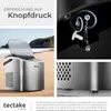 Collage of an ice maker on a beach, close-ups of its features, and text descriptions. Produktbild-Vorschau
