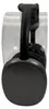 A close-up side view of a black over-ear headphone, resting on a clear plastic stand. Anteprima dell’immagine prodotto