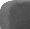 A close-up view of the textured fabric of a dark gray sofa corner. Náhled obrázku produktu