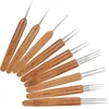 9Pcs Dreadlock Häkeln Haken Set Einzel Doppel 3 Bambus Produktbild-Vorschau 1
