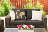 MuchoWow® Outdoor Kissen - Weltkarte - Blätter - Blumen - Produktbild-Vorschau 5