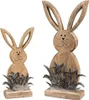 Oster Dekofigur Hase im Gras H. 36cm Alu + Mango-Holz Produktbild-Vorschau 4