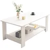 A white coffee table with decorative items on it and in its lower shelf. Náhled obrázku produktu