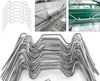 A collage of images showing greenhouse clips, including a close-up of how they attach to a greenhouse frame. Náhled obrázku produktu