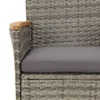 9-tlg. Garten-Essgruppe mit Kissen Grau Poly Rattan Produktbild-Vorschau 6