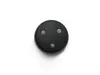 A black circular object with three silver screws is shown against a white background. Produktbild-Vorschau