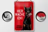 Blechschild Spruch 12x18cm Dobermann hier wache eigene Produktbild-Vorschau 3