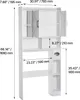 A diagram showing the dimensions of a white bathroom storage cabinet placed over a toilet. Náhled obrázku produktu