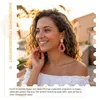 Damen Boho Ohrringe Hängend, Elegant Damen Schmuck, Rosa Produktbild-Vorschau 3