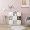 The Living Store Bücherregal Weiß 90x30x90 cm Holzwerkstoff Produktbild-Vorschau 1