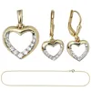 Schmuck-Set Herz aus 333 Gold Gelbgold Zirkonia Ohrringe Produktbild-Vorschau 2