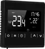 A black digital thermostat with a bright LCD screen displaying temperature and time. Náhľad obrázku produktu