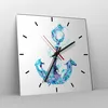 Wanduhr - Quadrat - Glasuhr - Korallen Quallen Anker Seil - Produktbild-Vorschau 4