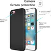 A black phone case is shown next to an iPhone, with text highlighting features. Produktbild-Vorschau