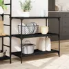 vidaXL Kuchyňský vozík černý 102x50x95 cm materiál na bázi Náhled obrázku produktu 3