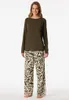 Schiesser Damen Schlafanzug lang Gr. 38  oliv Produktbild-Vorschau 9