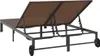 A brown two-person sun lounger with a metal frame, shown from a rear-diagonal angle on a white background. Anteprima dell’immagine prodotto