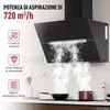 LEVIVO A+++ Cuffia di aspirazione senza testa 60 cm Anteprima dell’immagine prodotto 2