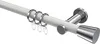 Interdeco Gardinenstange / Vorhangstange Weiß / Chrom, Typ Produktbild-Vorschau 1