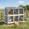Nid pour poules en bois de sapin, abri pour petits animaux Voir les images du produit 2