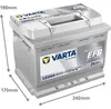 Varta LED60 Professional EFB 12V 60Ah 640A 930 060 064 B91 Náhled obrázku produktu 2