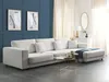 BELIANI Ecksofa Cremeweiß Stoff L-förmig 4-Sitzer Sofa mit Produktbild-Vorschau 2
