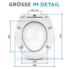 Lavur Sedile WC in duroplast con chiusura ammortizzata fino Anteprima dell’immagine prodotto 7