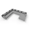 TRADA Gartenecksofa Bahama XXL Grau Links 410x298 cm Produktbild-Vorschau 4