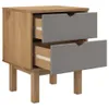 vidaXL Table de nuit OTTA Marron & Gris 45x39x57 cm Pin Voir les images du produit 12