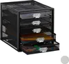 zásuvkový box relaxdays čierny 10024816_46, DIN A4 s 5 Náhľad obrázku produktu 1