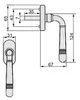 Massiv Messing Fenstergriff Set 5 x FG Helena Prime 0950 Produktbild-Vorschau 3