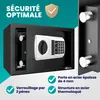 DEUBA® Coffre Fort Électronique Noir 31 x 20 x 20 Cm avec Voir les images du produit 2