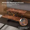 VonHaus Steh-Sitz Schreibtischaufsatz, Dunkel Holz 80 x 40 Produktbild-Vorschau 8