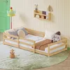 Montessori Bodenbett 90x200 cm Kinderbett aus Massivholz Produktbild-Vorschau 2