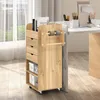 Carrello COSTWAY con 3 cassetti, carrello artigianale con 2 Anteprima dell’immagine prodotto 8