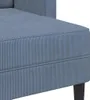vidaXL Divano 2 posti con chaise longue a L blu 125 cm lino Anteprima dell’immagine prodotto 6