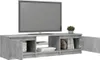 Mobile TV con luci LED grigio cemento 140x40x35,5 cm Anteprima dell’immagine prodotto 9