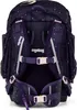 The back view of a purple backpack with white polka dots. Anteprima dell’immagine prodotto