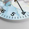 Wanduhr - Rund - Glasuhr - Marmor Modern Blau - 30x30cm - Produktbild-Vorschau 5