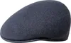 Kangol Flat Cap Schiebermütze 504 aus reiner Wolle in grau